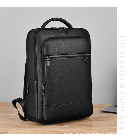 Elegancki Plecak Skórzany na Laptopa 15,6 cala z Portem USB – Stylowy Plecak Damski i Męski 6