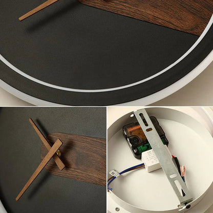 Elegancki Zegar Ścienny Kiza z Ciepłym Oświetleniem LED – Nowoczesny Zegar na Ścianę do Salonu i Sypialni 7