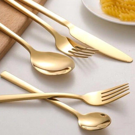 Elegancki Zestaw Sztućców 30-elementowy z Wysokiej Jakości Stali Nierdzewnej – Nowoczesny Design 1