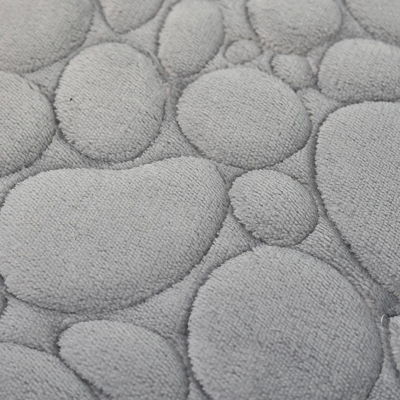 Eleganckie Dywaniki Łazienkowe Szare z Antypoślizgową Podstawą – Miękki Dywanik Łazienkowy 50x80 cm i 40x60 cm 4