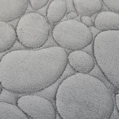 Eleganckie Dywaniki Łazienkowe Szare z Antypoślizgową Podstawą – Miękki Dywanik Łazienkowy 50x80 cm i 40x60 cm 4