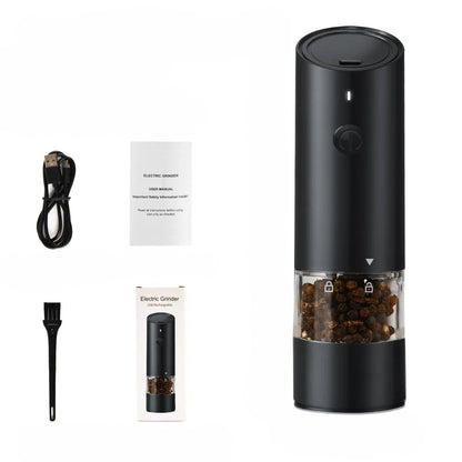 Elektryczny młynek do soli i pieprzu – Regulowana grubość, drewniany design, ładowany przez USB, idealny do przypraw 5