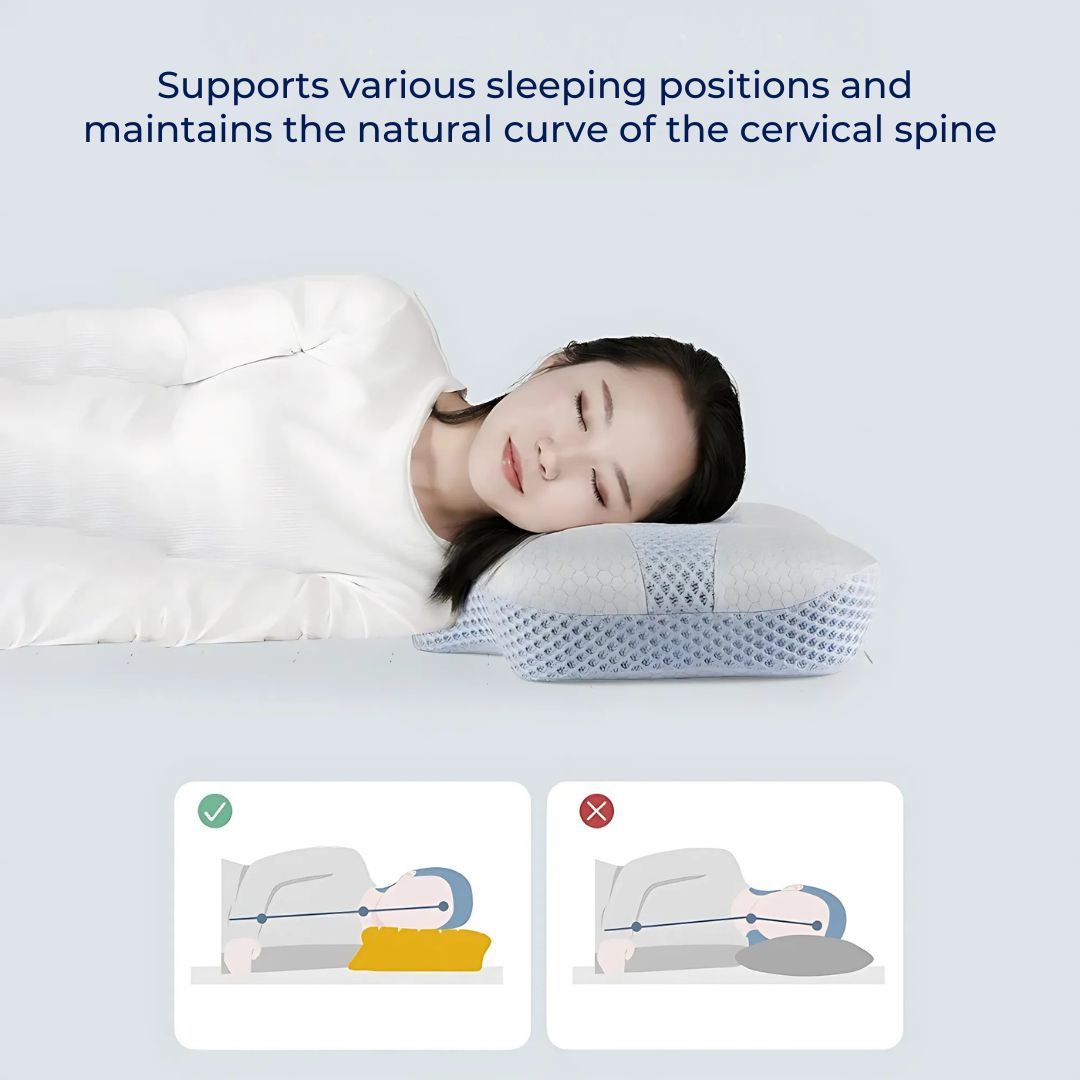 Ergonomiczna Poduszka z Memory Foam – Wsparcie Szyi, Redukcja Bólu, Regulowana Temperatura, Uniwersalna do Snu 5