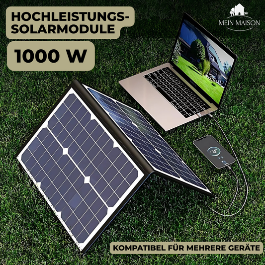 Faltowalne Panele Słoneczne 1000W z MPPT i USB-C – Wodoodporne, Idealne do Campingów i Podróży 1