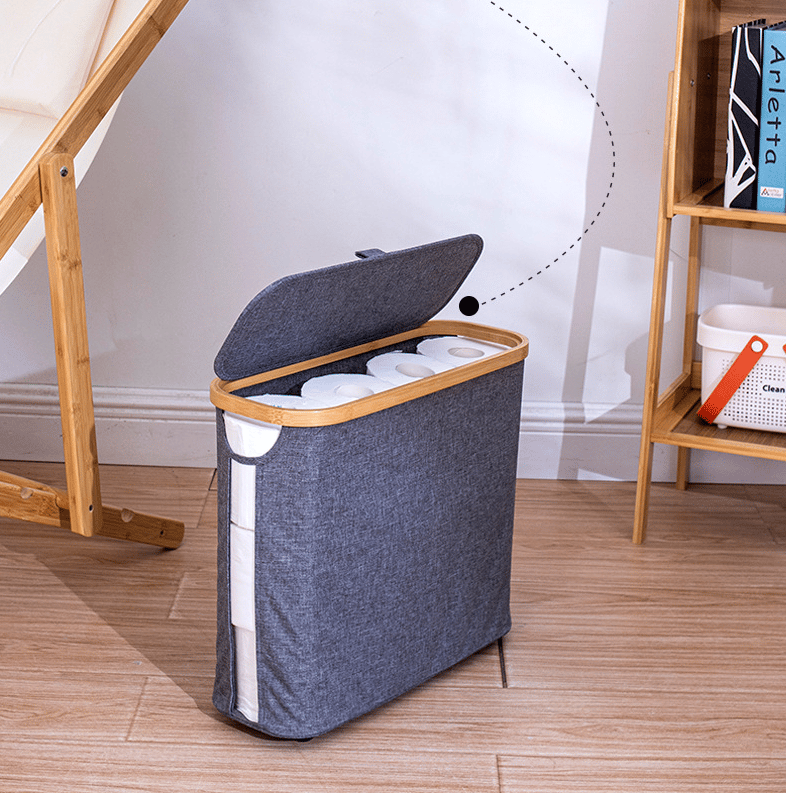 Faltowy Organizer z Bambusa – Wielofunkcyjny, Ekologiczny, Składany, Elegancki do Łazienki i Pokoju Dziecięcego 3