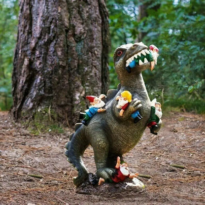 Figurka dekoracyjna do ogrodu Gnomezilla – kolorowy wzór dinozaura, który zapewni wyjątkowe doznania w ogrodzie. 5