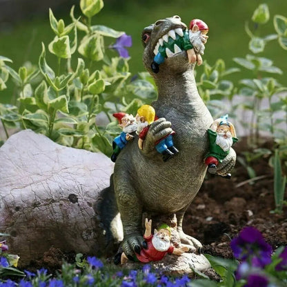 Figurka dekoracyjna do ogrodu Gnomezilla – kolorowy wzór dinozaura, który zapewni wyjątkowe doznania w ogrodzie. 6
