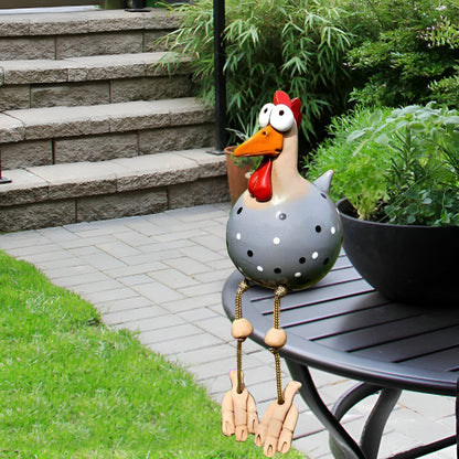 Figurka kurczaka Cluckoo, odporna na warunki atmosferyczne – zabawny wzór do dekoracji ogrodu i patio 5