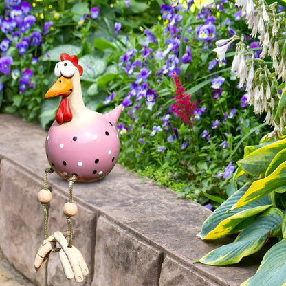 Figurka kurczaka Cluckoo, odporna na warunki atmosferyczne – zabawny wzór do dekoracji ogrodu i patio 7