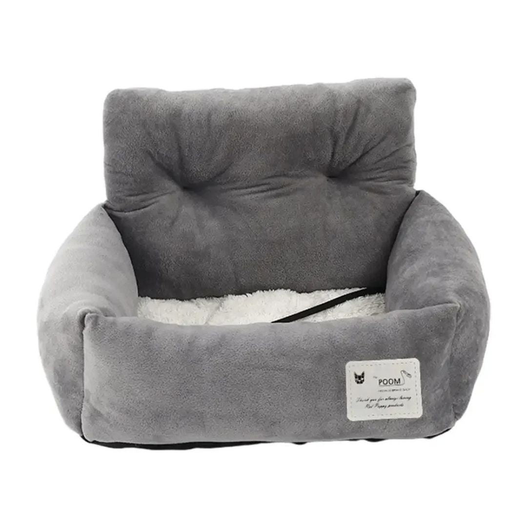 Fotelik Samochodowy Dla Psa 53x42x29 cm – Wygodny, Bezpieczny I Łatwy Do Czyszczenia, Fotelik Dla Psa Do Samochodu Szary 3