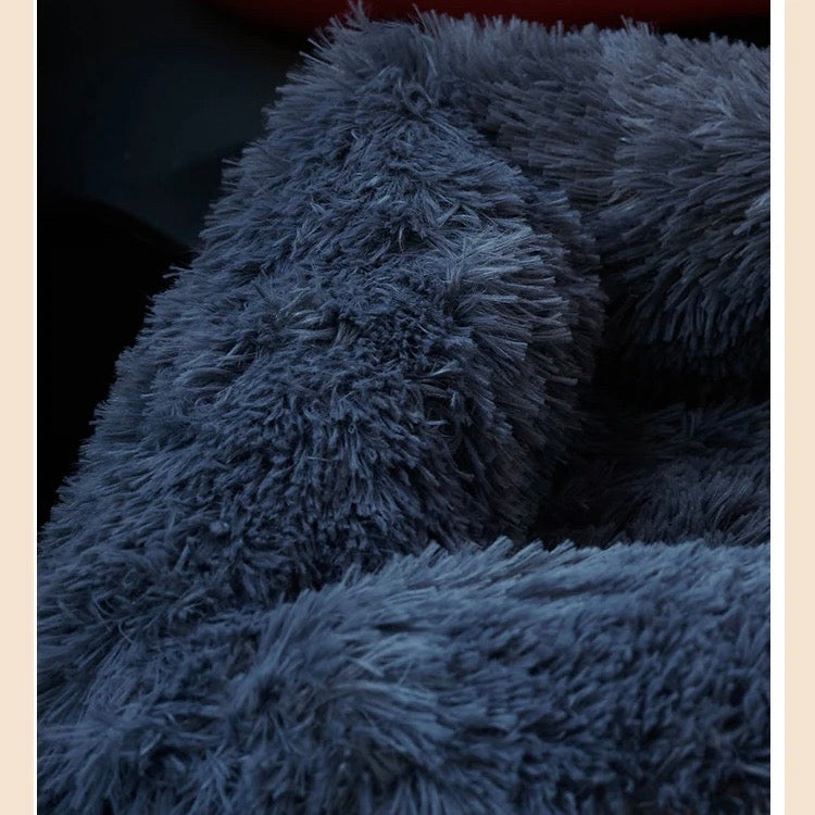 Fotelik Samochodowy dla Psa Antypoślizgowy, Supermiękki, Wbudowana Uprząż – Niebieski, 50x40 cm 1