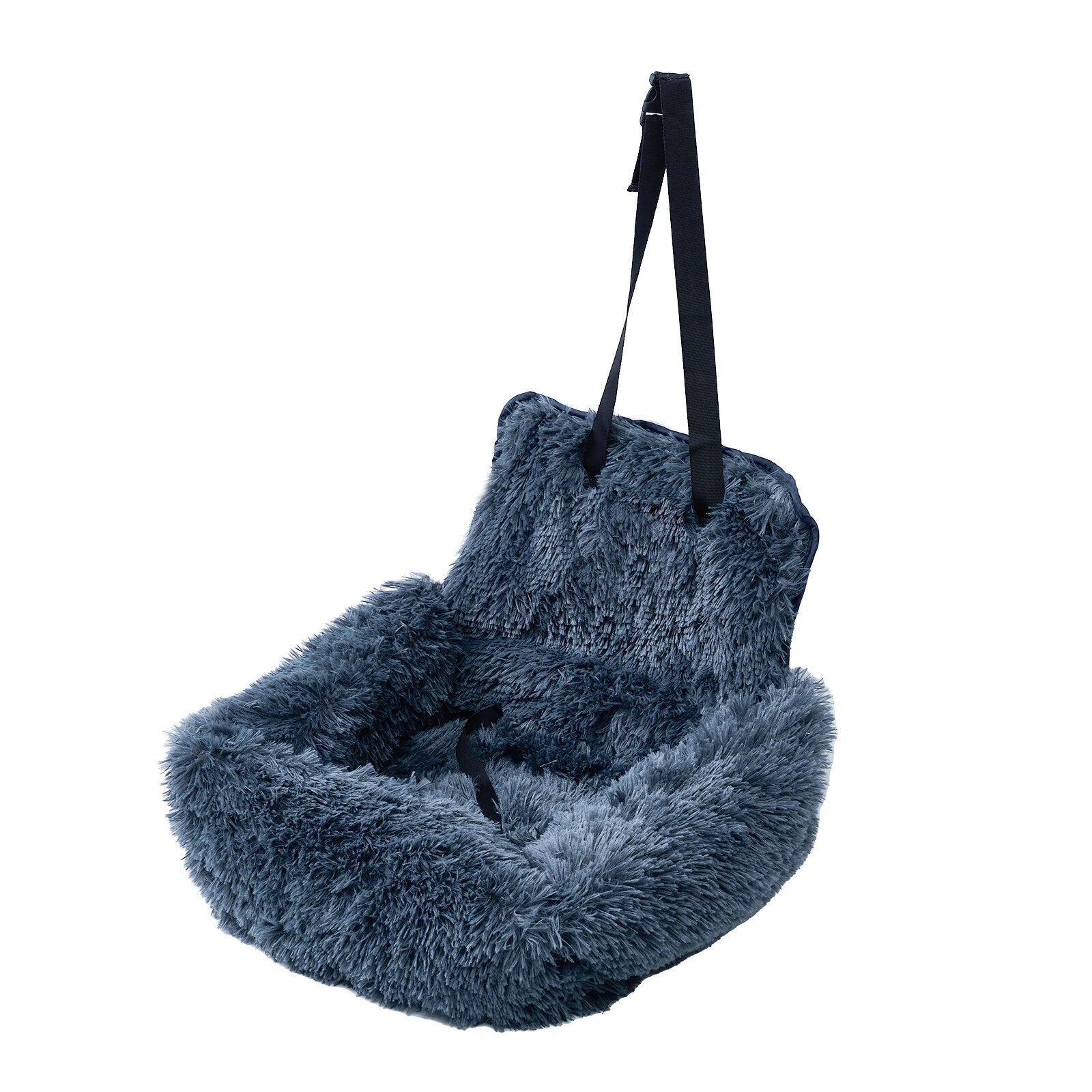 Fotelik Samochodowy dla Psa Antypoślizgowy, Supermiękki, Wbudowana Uprząż – Niebieski, 50x40 cm 5