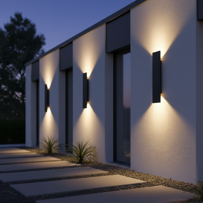 Wodoodporna Lampa Ścienna z Aluminium IP65 – Nowoczesny Kinkiet Ścienny do Oświetlenia Zewnętrznego