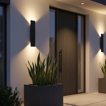 Wodoodporna Lampa Ścienna z Aluminium IP65 – Nowoczesny Kinkiet Ścienny do Oświetlenia Zewnętrznego