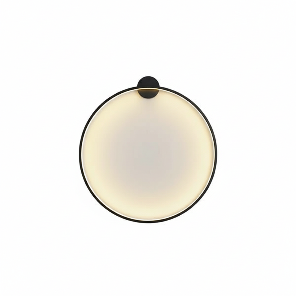 Minimalistyczna Okrągła Lampa Ścienna – Elegancka Lampa na Ścianę z Miękkim Oświetleniem, Wysokiej Jakości Materiały