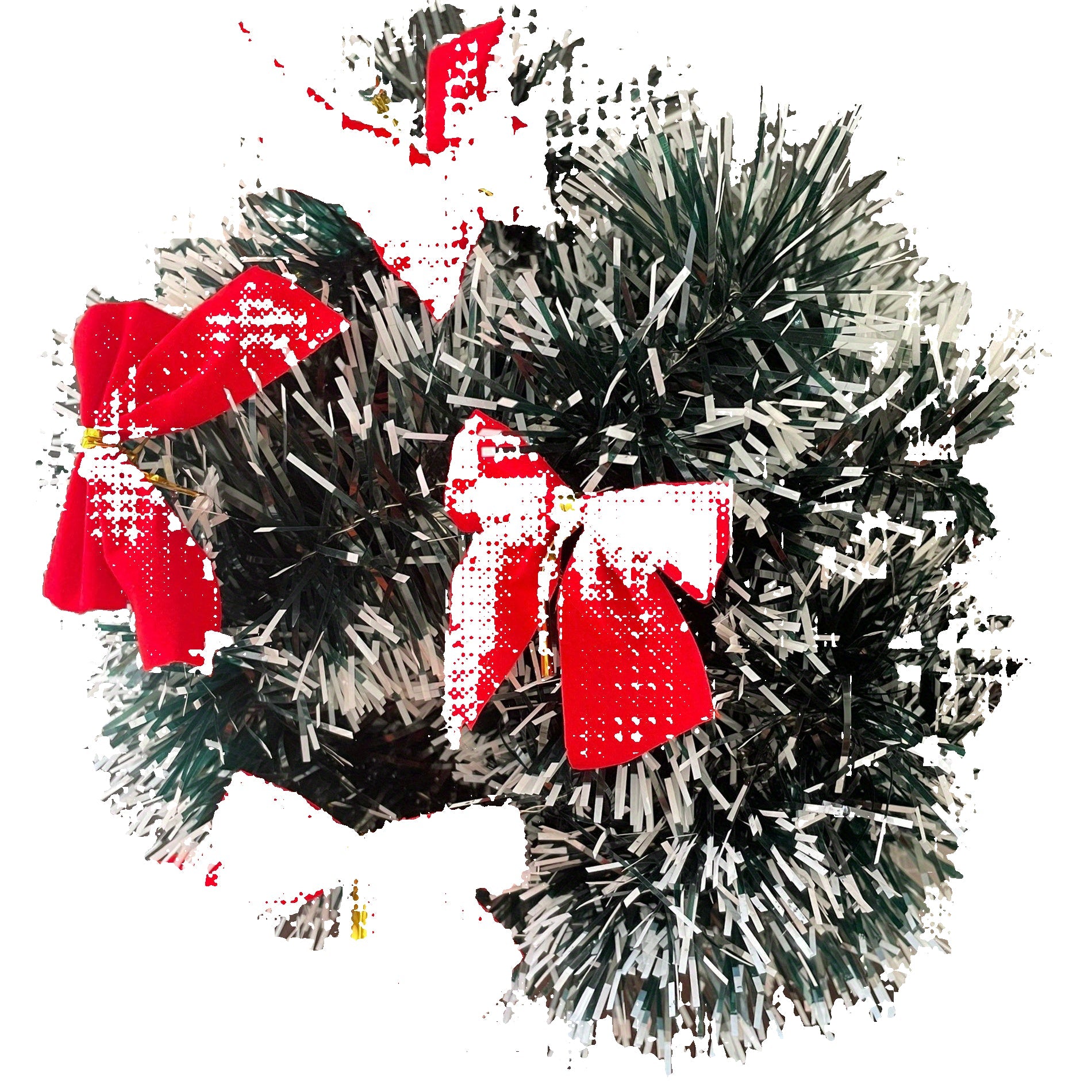 Girlanda Świetlna LED na Baterie - 2 Sztuki, Świąteczne Oświetlenie z Metalicznym Połyskiem do Dekoracji Wnętrz 0