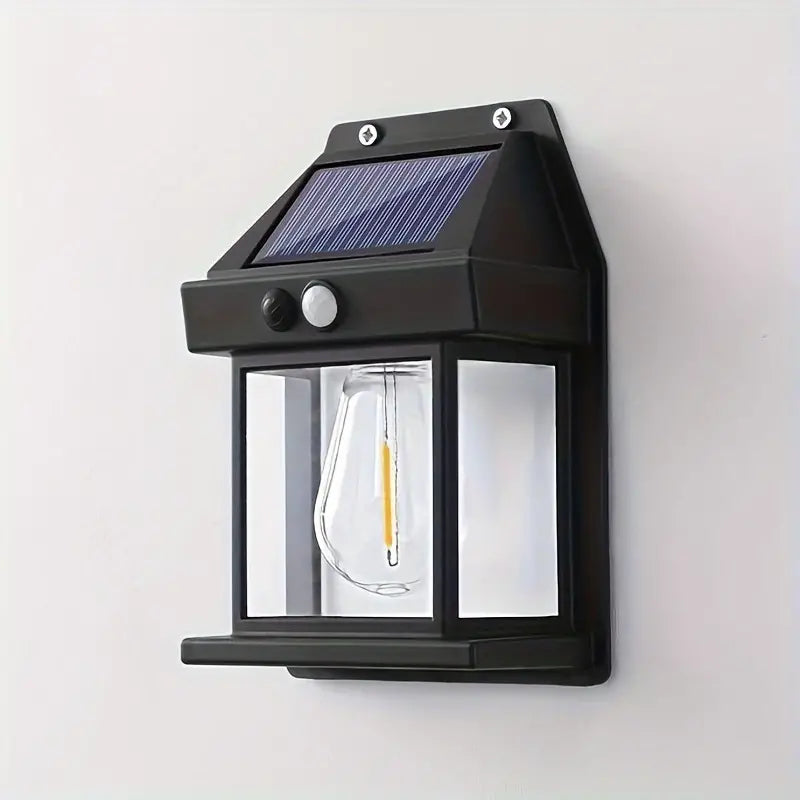 Zewnętrzna lampa solarna LED na ścianę z czujnikiem zmierzchu