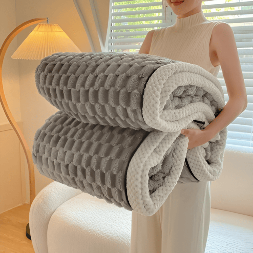 Gruby Ciepły Koc Fleece, Miękki i Stylowy, Idealny do Sofy i Łóżka – 120x200 cm, 150x200 cm, 200x230 cm 1