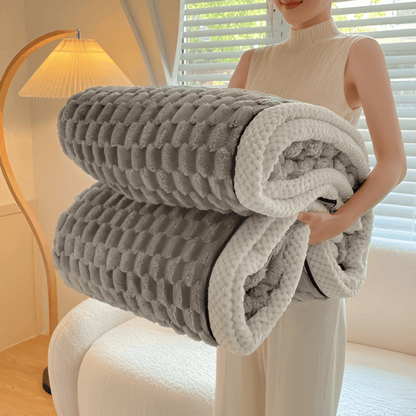 Gruby Ciepły Koc Fleece, Miękki i Stylowy, Idealny do Sofy i Łóżka – 120x200 cm, 150x200 cm, 200x230 cm 1
