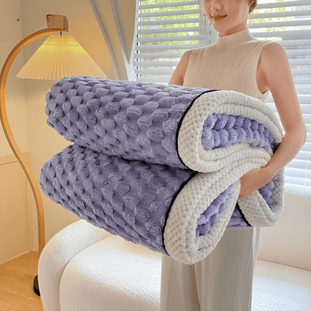 Gruby Ciepły Koc Fleece, Miękki i Stylowy, Idealny do Sofy i Łóżka – 120x200 cm, 150x200 cm, 200x230 cm 10