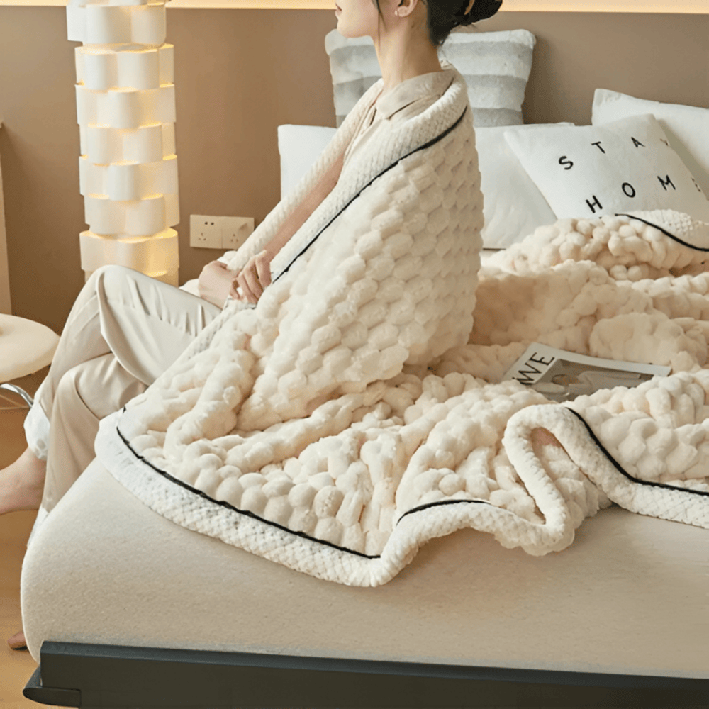Gruby Ciepły Koc Fleece, Miękki i Stylowy, Idealny do Sofy i Łóżka – 120x200 cm, 150x200 cm, 200x230 cm 3
