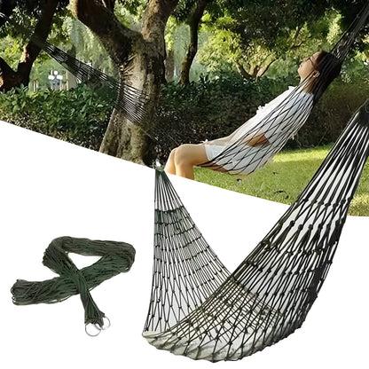 Hamak Dwuosobowy Ogrodowy Przenośny z Wytrzymałego Nylonu – Idealny do Camping i Relaksu, Wymiary 320x200 cm 2