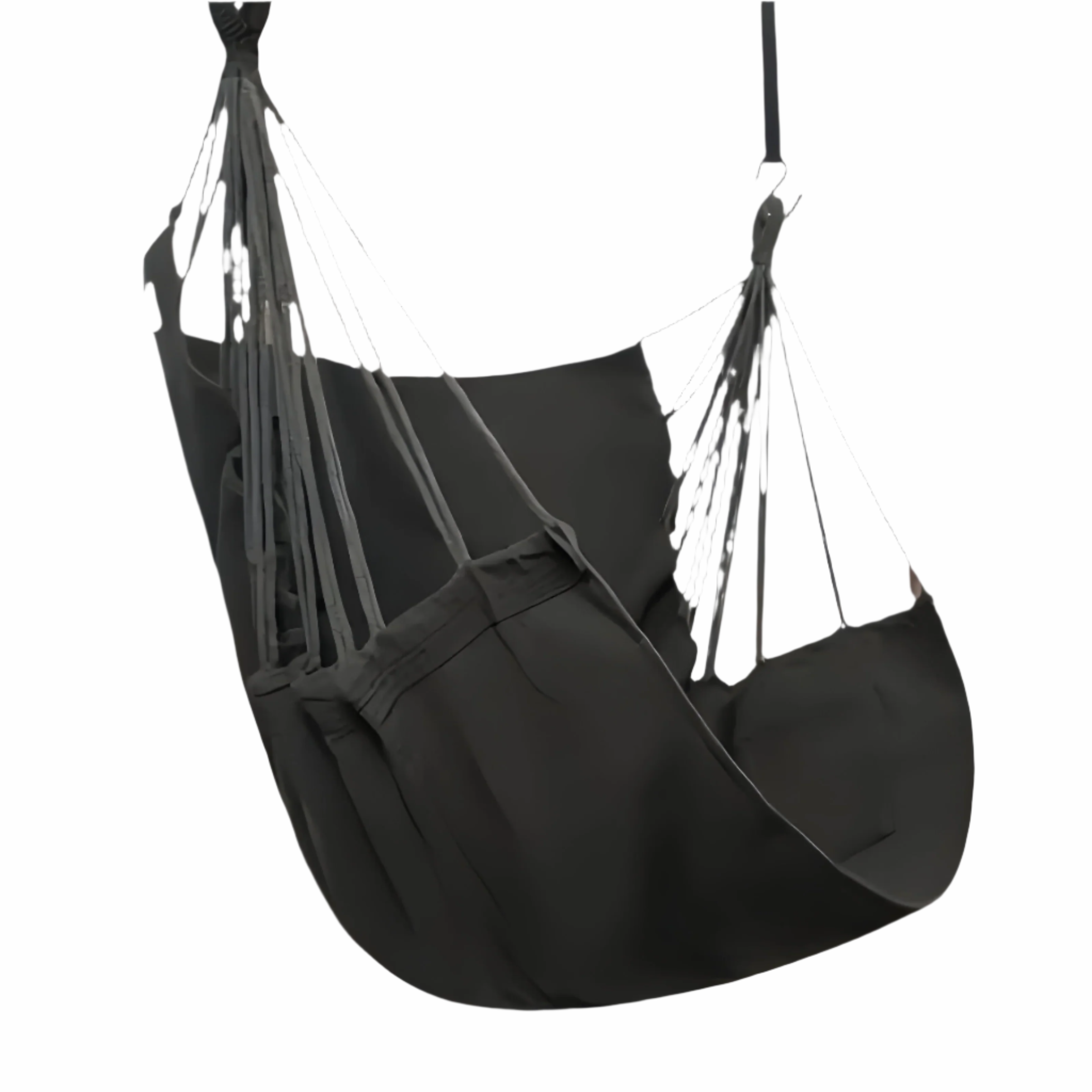 Hengekøye Hengestol z Ergonomicznym Wsparciem – Szary, Bawełna, 120x80 cm, Idealna do Ogrodu i Wnętrz 1