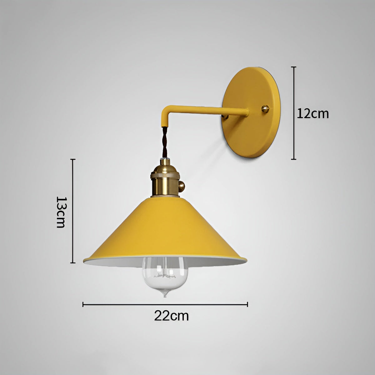 Lampa ścienna vintage – widok z przodu