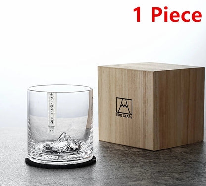 Ice Mountain Szklanka do Whisky – Elegancki Kryształowy Design z Japońskim Akcentem, Idealna na Prezent [szklanka do whisky] 0