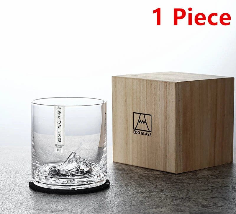Ice Mountain Szklanka do Whisky – Elegancki Kryształowy Design z Japońskim Akcentem, Idealna na Prezent [szklanka do whisky] 0