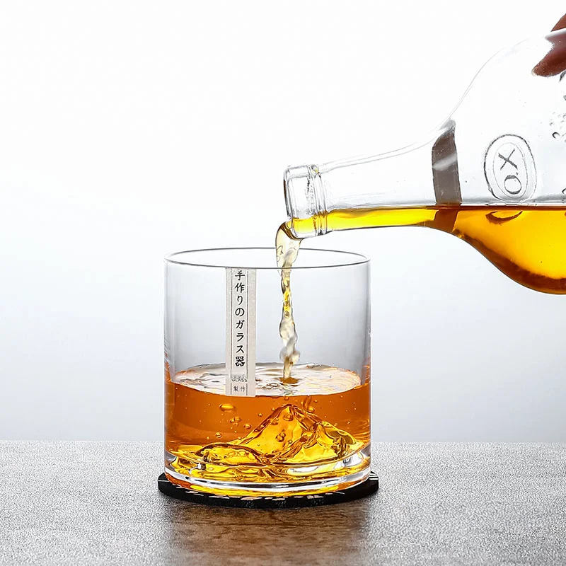 Ice Mountain Szklanka do Whisky – Elegancki Kryształowy Design z Japońskim Akcentem, Idealna na Prezent [szklanka do whisky] 2