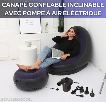 Kanapa Dmuchana z Regulowanym Oparciem – Wygodna i Przenośna Sofa do Użytku Wewnętrznego i Zewnętrznego 0