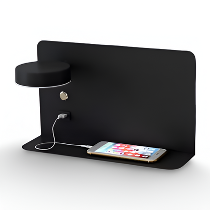 Kinkiet LED Aluminiowy z Półką i Ładowaniem USB – Nowoczesny Kinkiet Ścienny do Sypialni i Salonu, ściemnianie Trójkolorowe 13