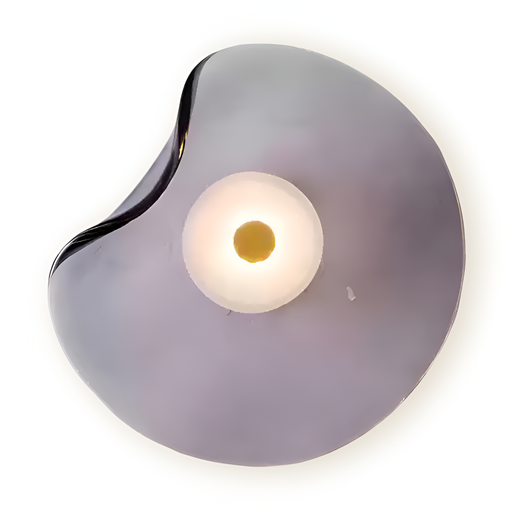 Kinkiet LED z Giętego Szkła, Nowoczesny Kinkiet Ścienny do Sypialni i Salonu, Ciepłe Światło, 5W 10