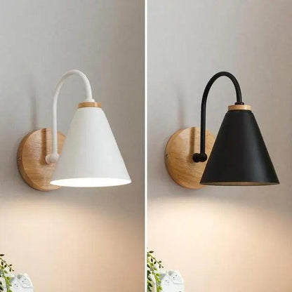 Kinkiet Ścienny Czarny w Stylu Skandynawskim – Nowoczesna Lampa na Ścianę, Minimalistyczny Design, Metalowa Konstrukcja 2