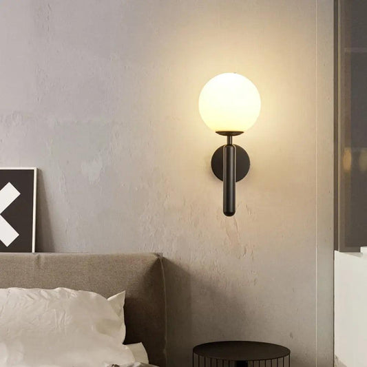 Kinkiet Ścienny Czarny z Eleganckim Kloszem – Nowoczesny Luksusowy Design do Salonu i Sypialni 1