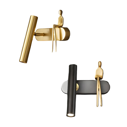 Kinkiet ścienny LED – Elegancki złoty kinkiet do sypialni i salonu, nowoczesny design z efektywnym oświetleniem góra-dół