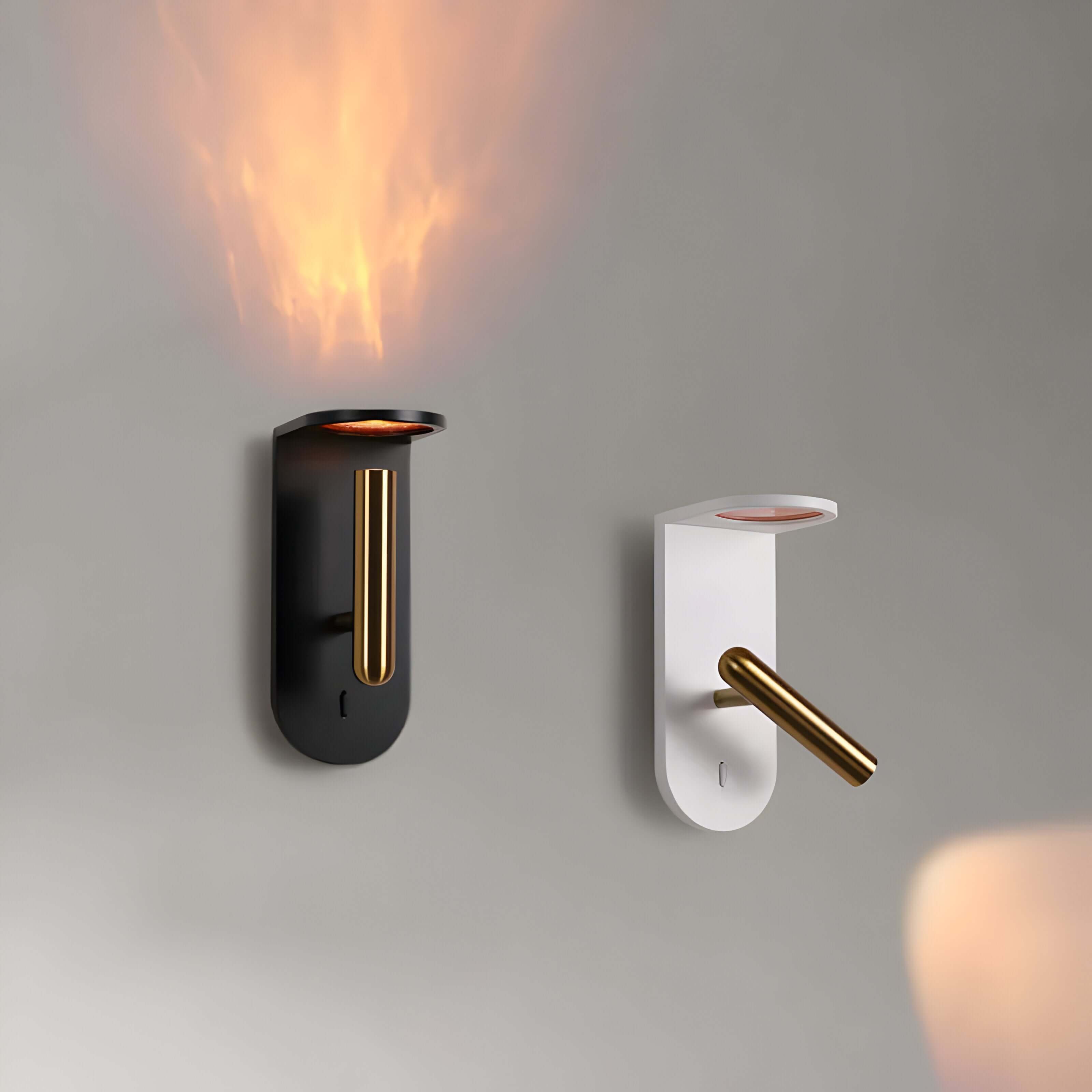 Kinkiet ścienny LED z efektem płomienia – Nowoczesna lampa na ścianę do salonu i sypialni, regulowane oświetlenie, energooszczędna 3