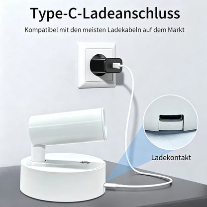 Kinkiet ścienny czarny – Nowoczesna lampa ścienna na baterie z dotykowym sterowaniem i ładowaniem USB, elastyczne oświetlenie 5