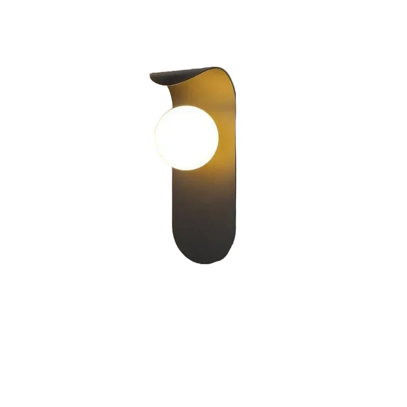 Kinkiet ścienny z żelaza i szkła – Nowoczesna lampka nocna LED do sypialni, elegancki design, kompaktowe wymiary 25 × 9,5 cm 0