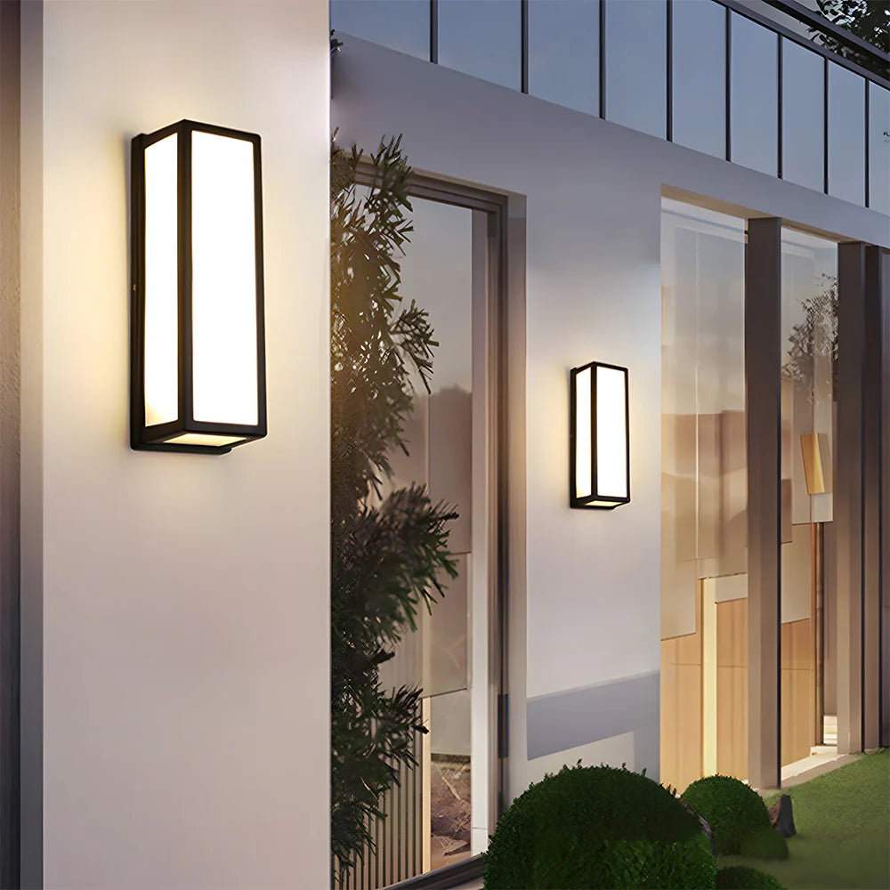 Kinkiet zewnętrzny LED – Wodoodporny, czarny kinkiet ścienny do ogrodu i na taras | Nowoczesny design, energooszczędny 3