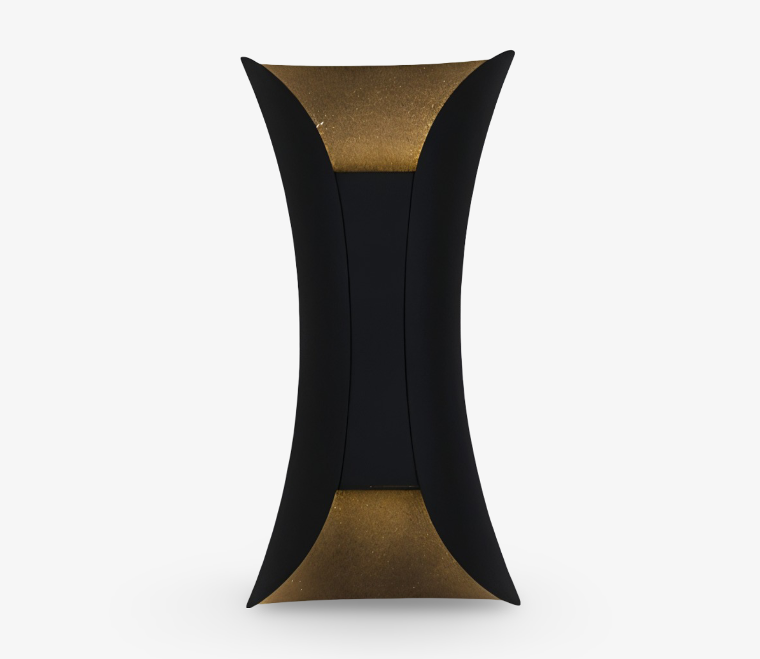 Kinkiet zewnętrzny Tornado – elegancki czarno-złoty design z dwustronnym oświetleniem do ogrodu [kinkiet zewnętrzny] 0