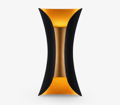 Kinkiet zewnętrzny Tornado – elegancki czarno-złoty design z dwustronnym oświetleniem do ogrodu [kinkiet zewnętrzny] 11