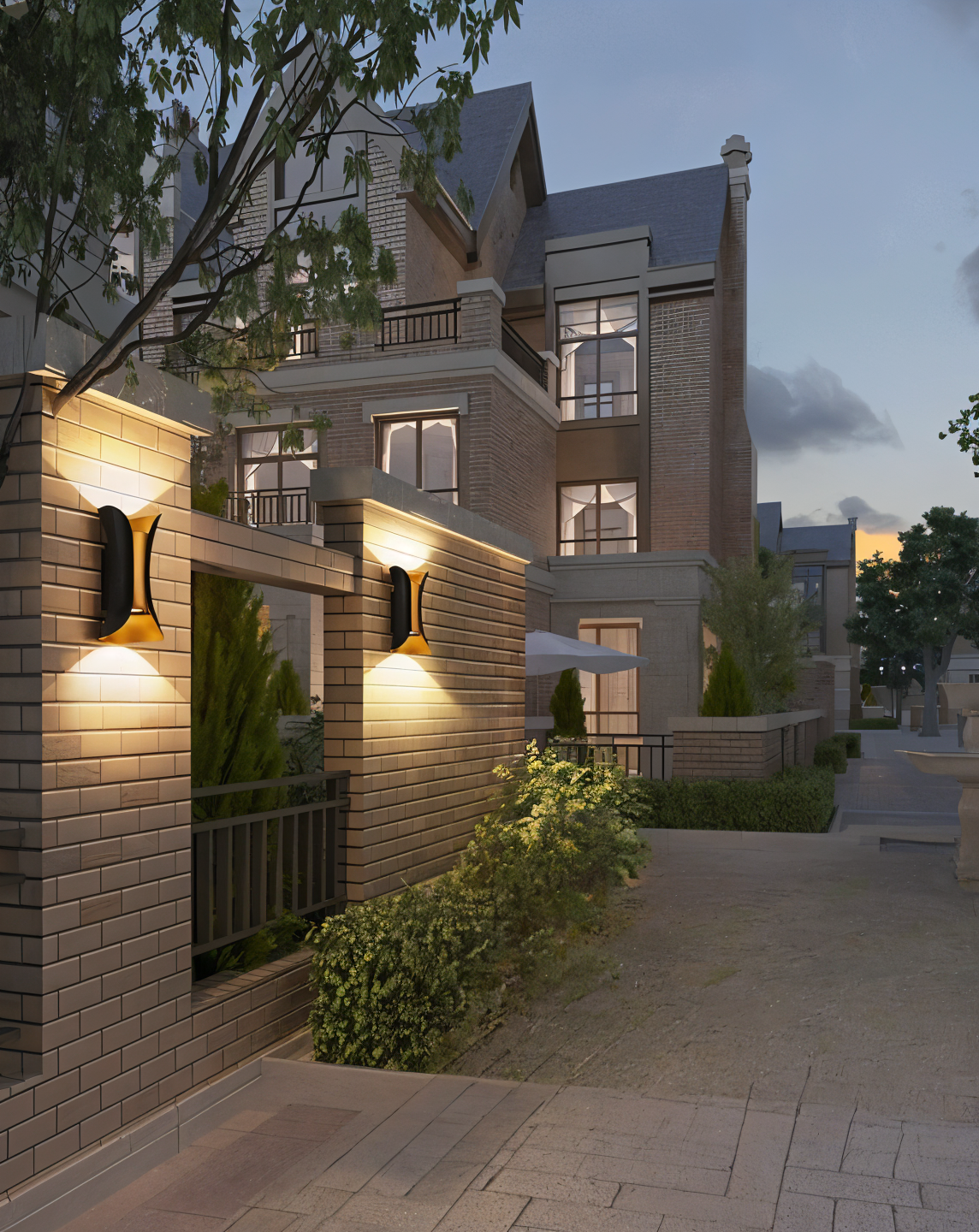 Kinkiet zewnętrzny Tornado – elegancki czarno-złoty design z dwustronnym oświetleniem do ogrodu [kinkiet zewnętrzny] 4