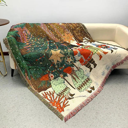 Koc Świąteczny z Wzorem Dziadka do Orzechów – Luksusowy Polar na Zimowe Wieczory 3