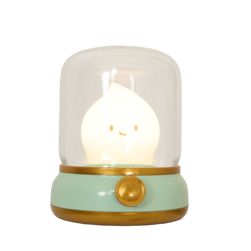 Kompaktowa Lampka Nocna LED z Efektem Płomienia – Regulowana Jasność, Styl Vintage do Sypialni i Salonów 4