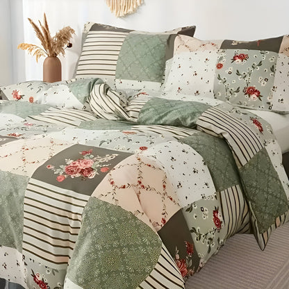 Komplet pościeli bawełnianej 160x200 – Elegancki zestaw z kwiatowym wzorem do sypialni, komfortowy i stylowy dodatek 6