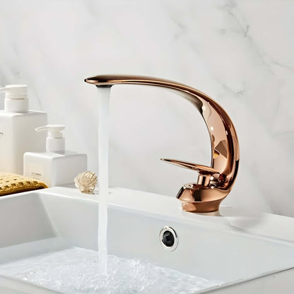 Kran kuchenny i łazienkowy z mosiądzu – Minimalistyczny design z podwójną kontrolą temperatury, łatwy w instalacji i funkcjonalny 4