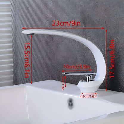 Kran kuchenny i łazienkowy z mosiądzu – Minimalistyczny design z podwójną kontrolą temperatury, łatwy w instalacji i funkcjonalny 7
