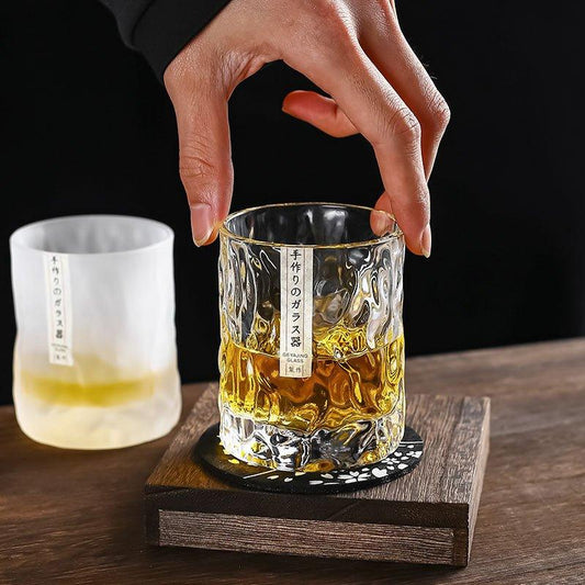 Kryształowa Szklanka do Whisky Edo Kiriko – Ręcznie Cięte Szkło z Drewnianym Pudełkiem, Elegancki Design 1